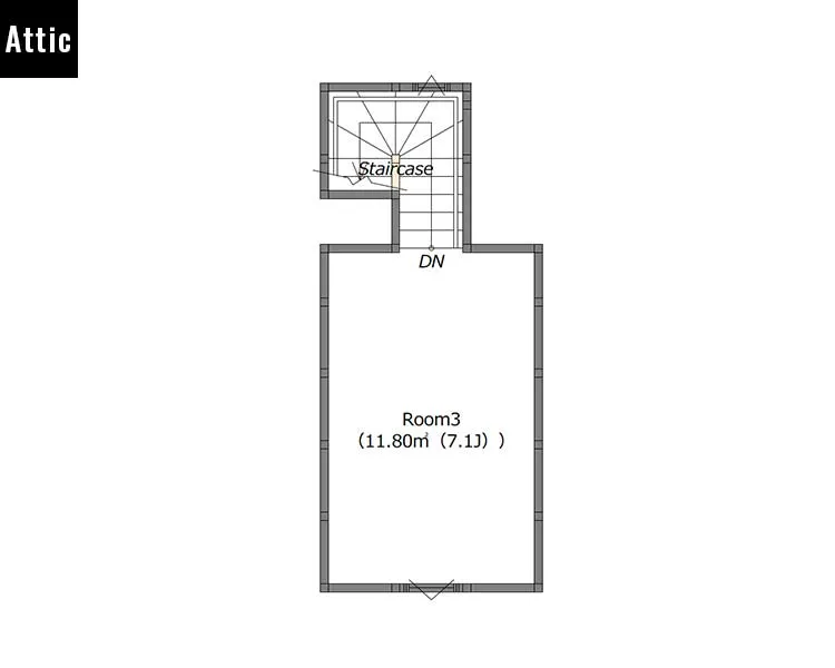 小屋裏部屋間取図